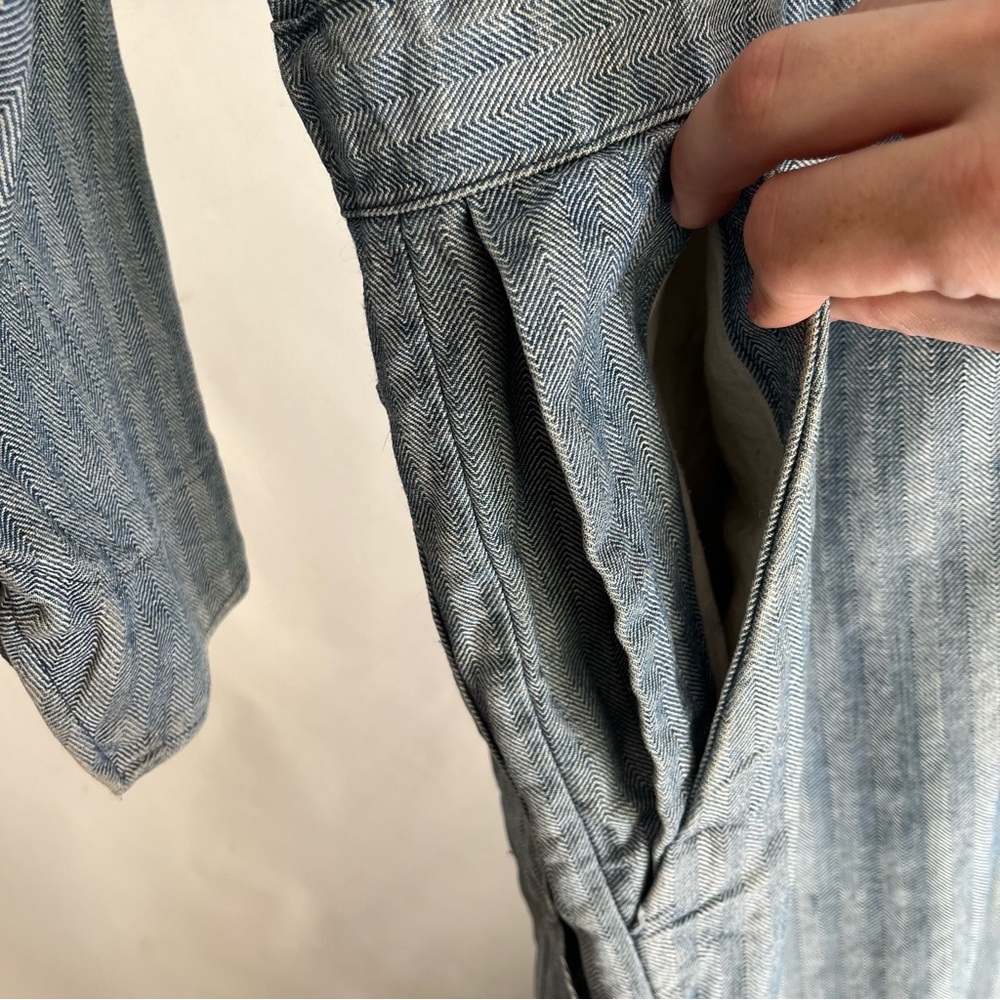 HOST PICK 1960 Railroad Stripe Denim coveralls mechanic workwear jumpsuit 42L - Picture 9 of 16